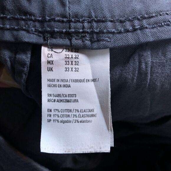 American Eagle Outfitters Mens Jeans Gray Denim Original Straight 33x32 - Picture 6 of 12